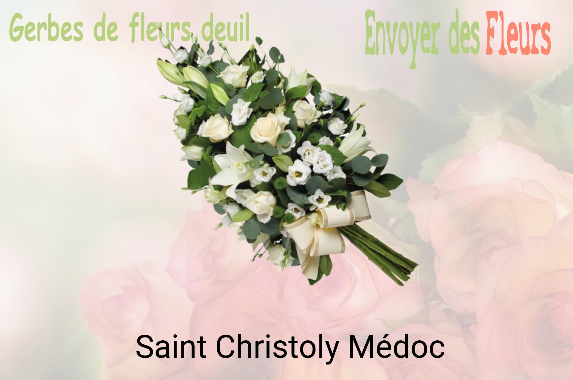 Gerbe de fleurs de deuil livrée à Saint-Christoly-Médoc